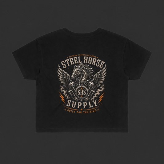 Women’s Crop Tee – Black