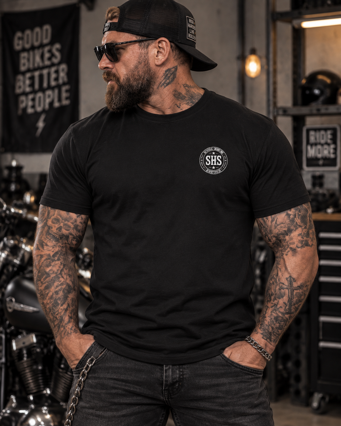 SHS Staple Tee – Black