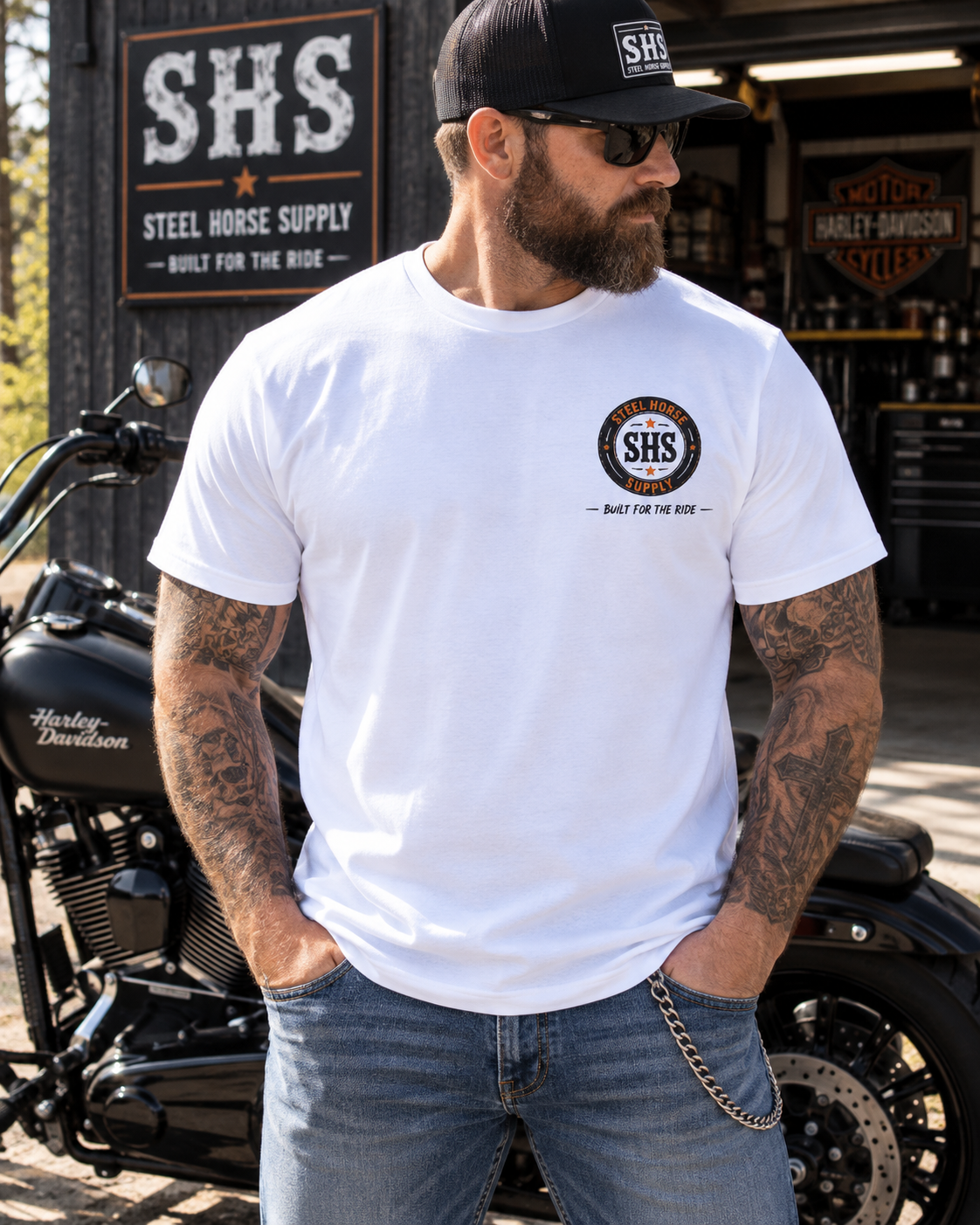 SHS Staple Tee - White