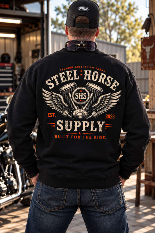 Heavy Crew Jumper – Black