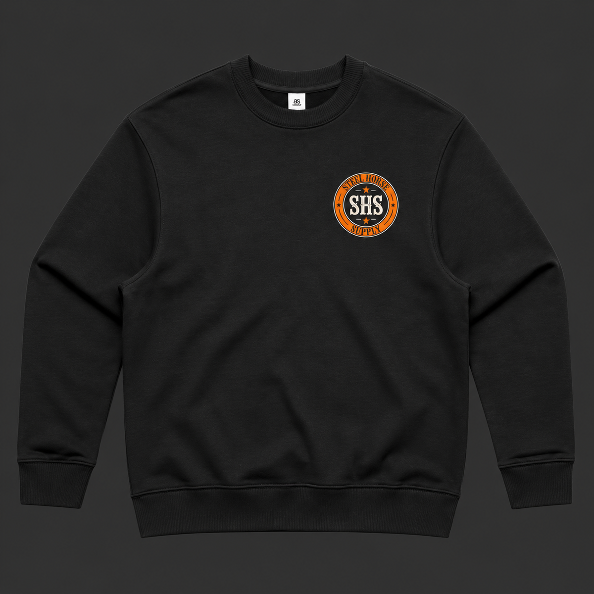 Heavy Crew Jumper – Black
