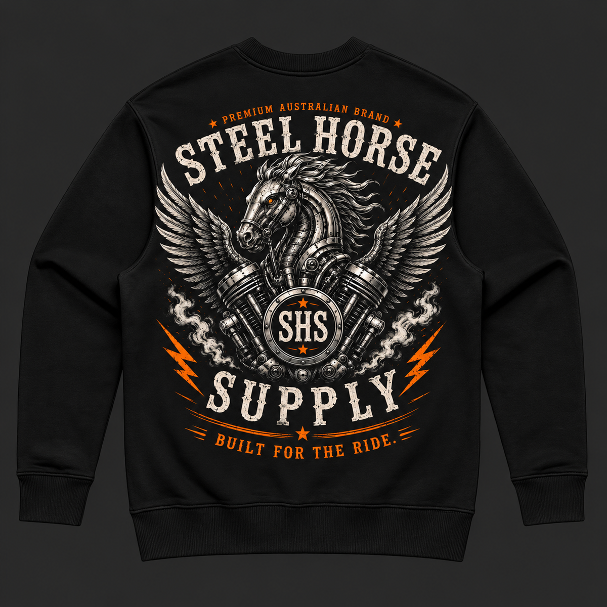 Heavy Crew Jumper – Black