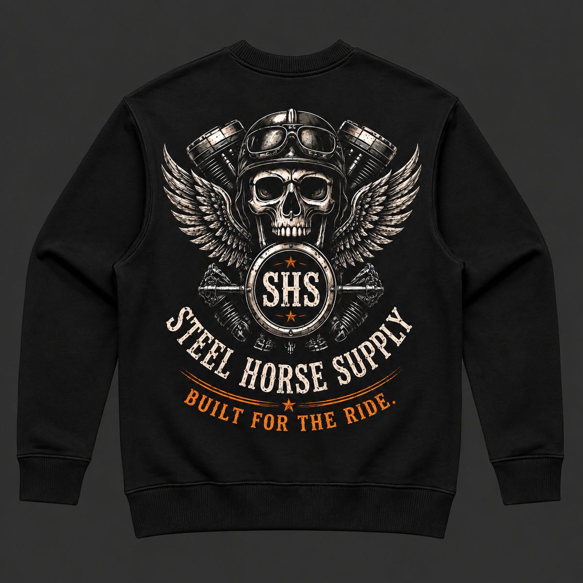 Heavy Crew Jumper – Black