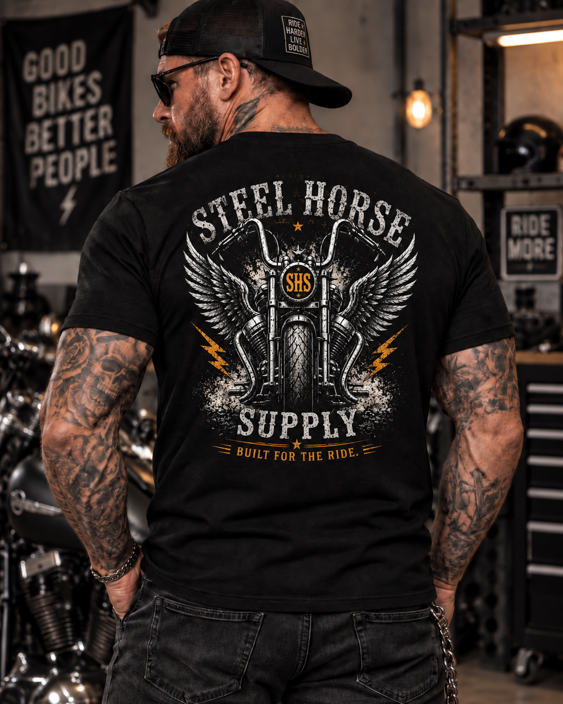 SHS Staple Tee – Black