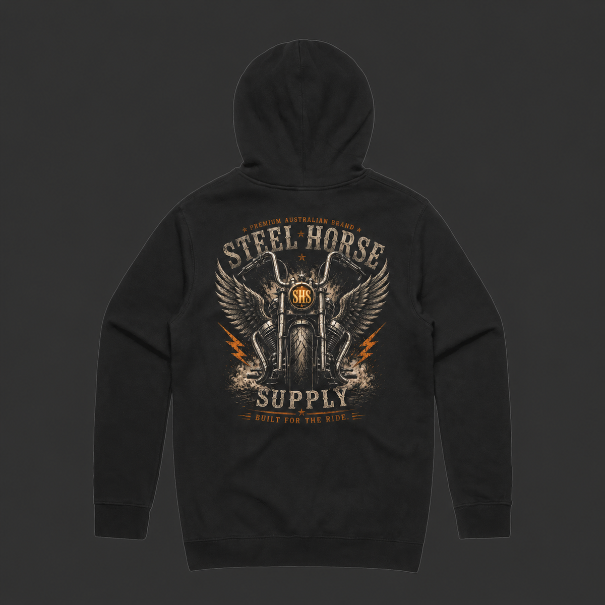 Stencil Hoodie – Black