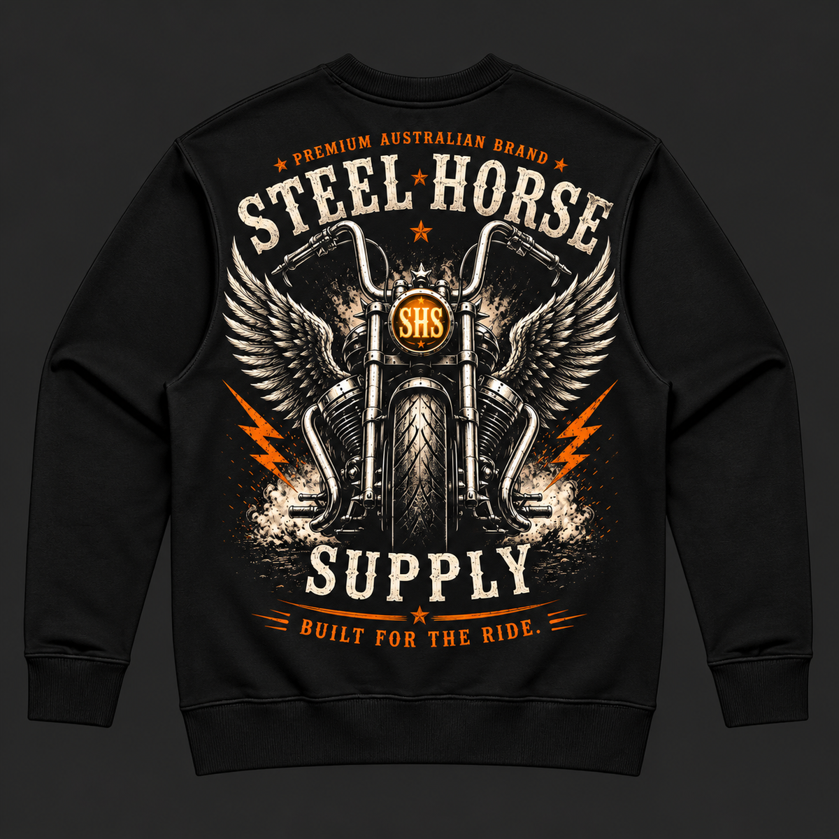 Heavy Crew Jumper – Black