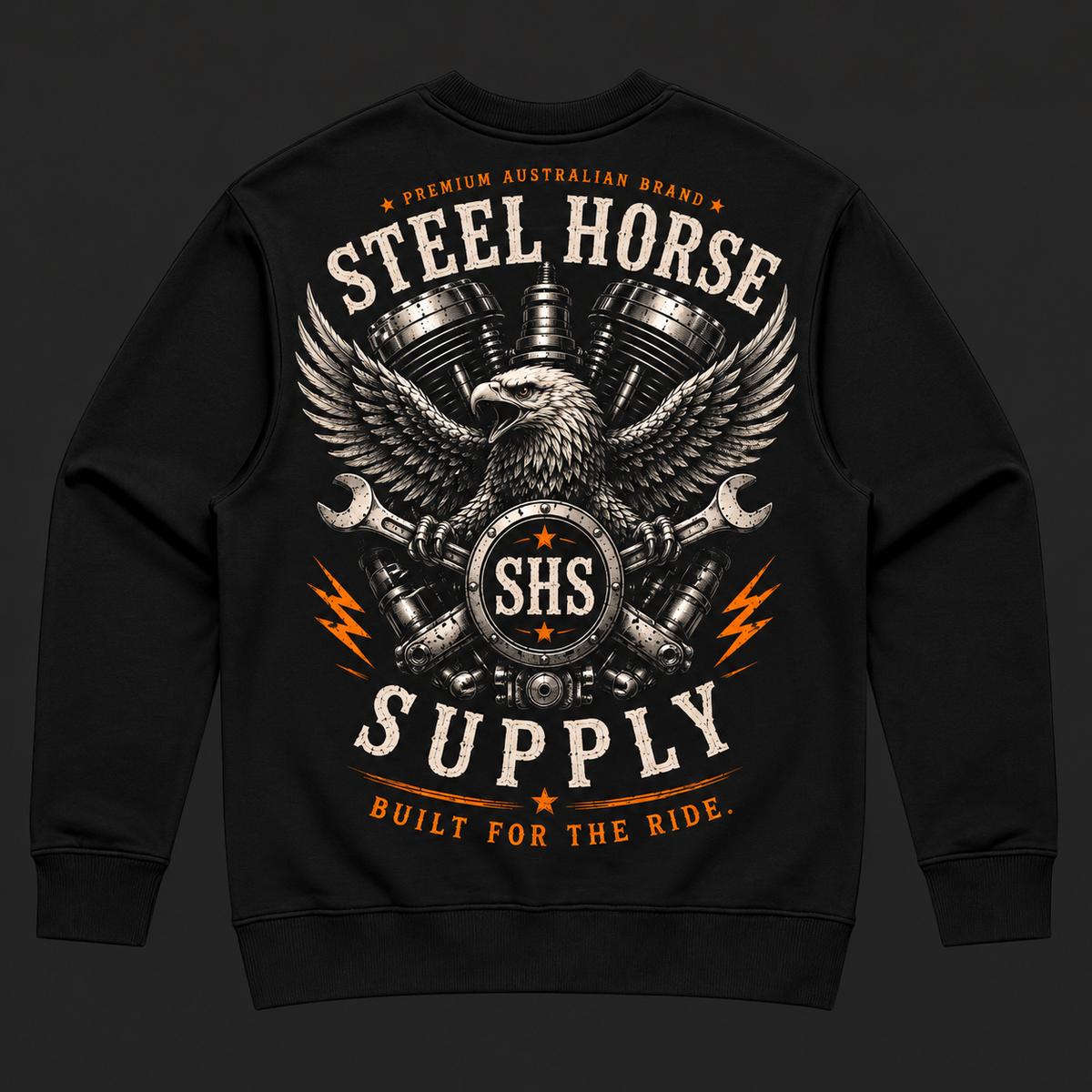 Heavy Crew Jumper – Black
