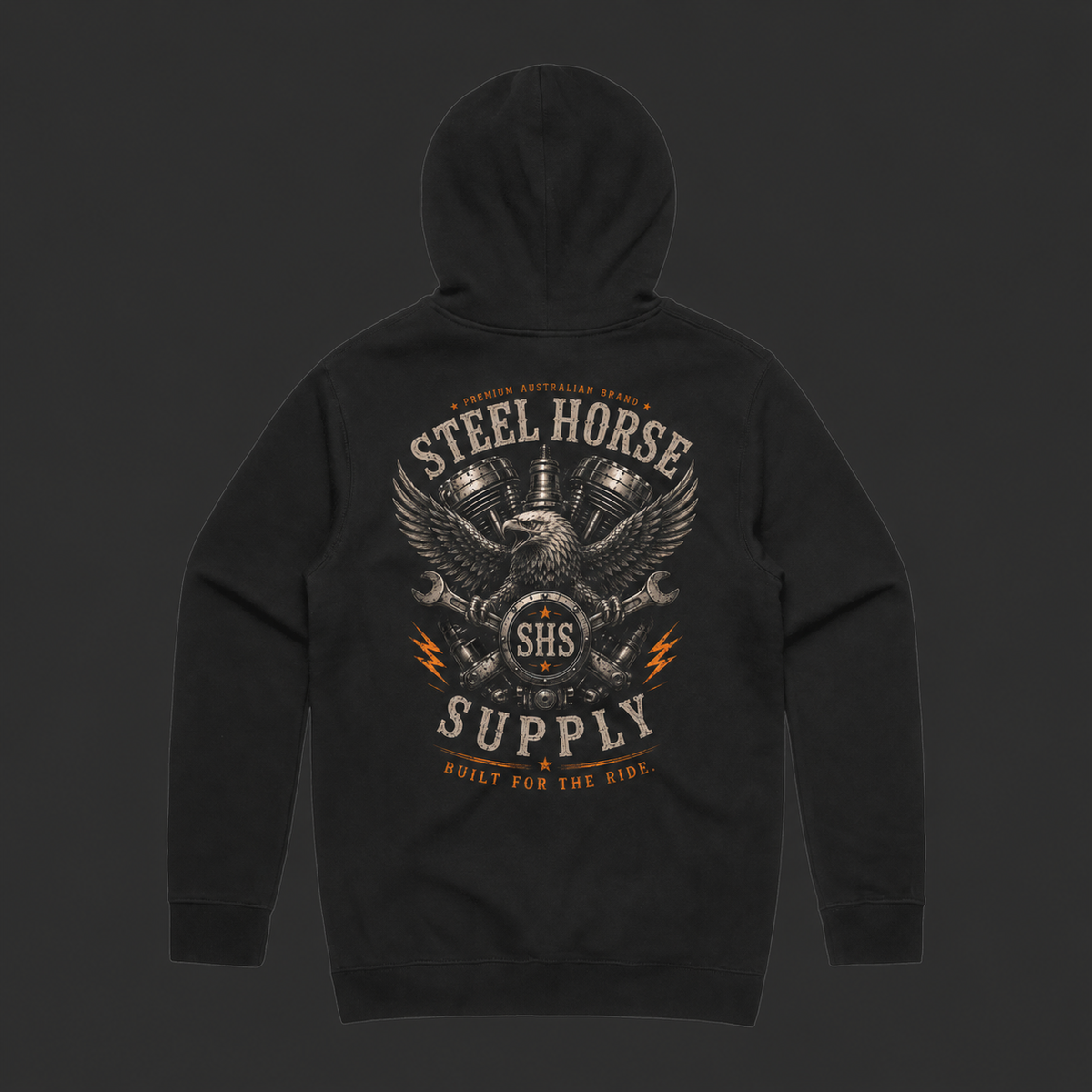 Stencil Hoodie – Black