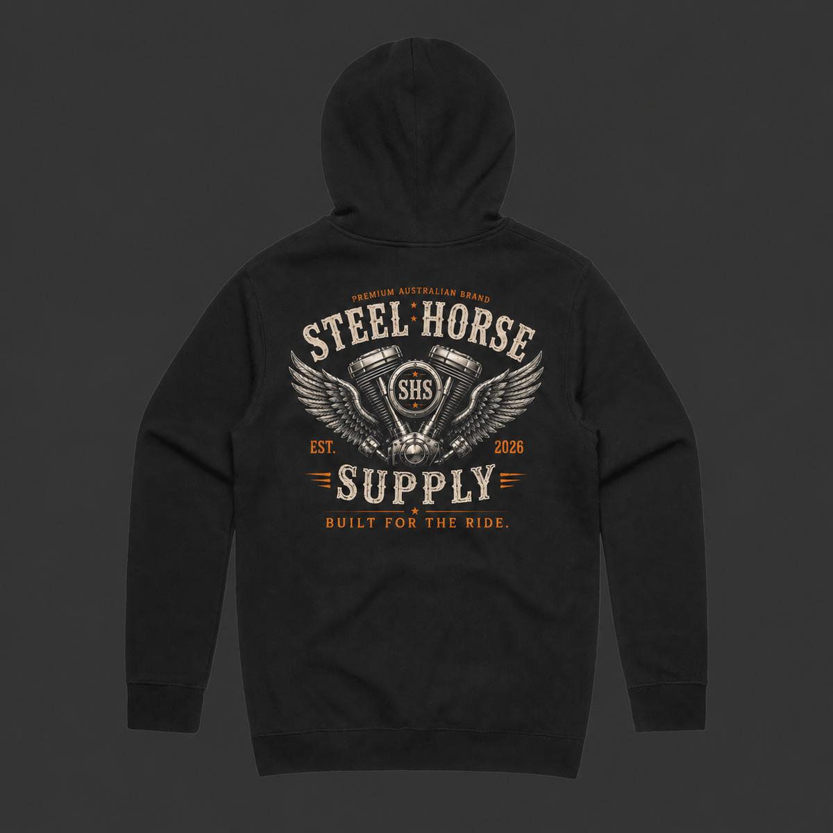 Stencil Hoodie – Black