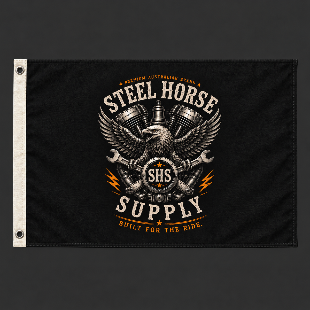 Canvas Garage Flag – Black