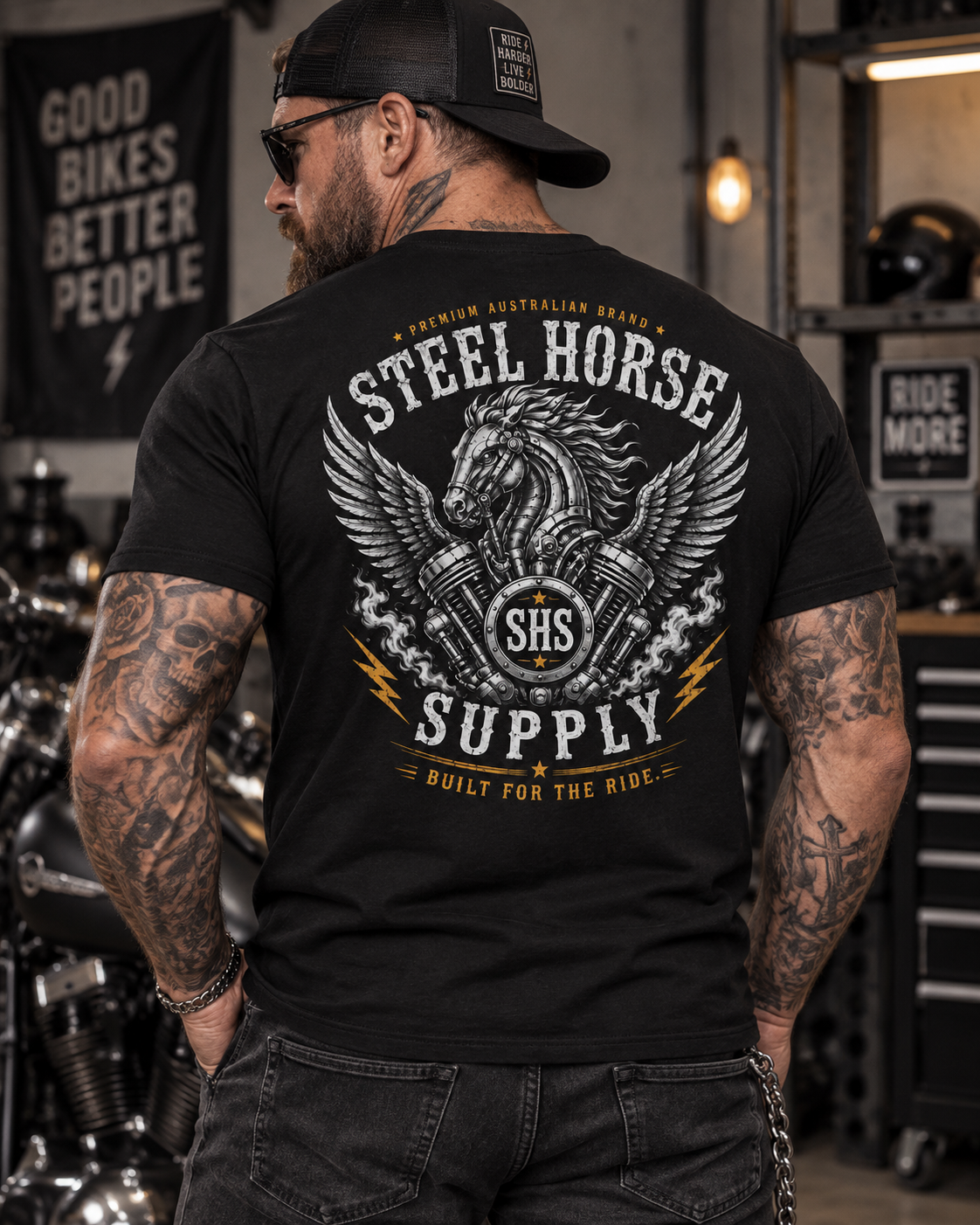 SHS Staple Tee – Black