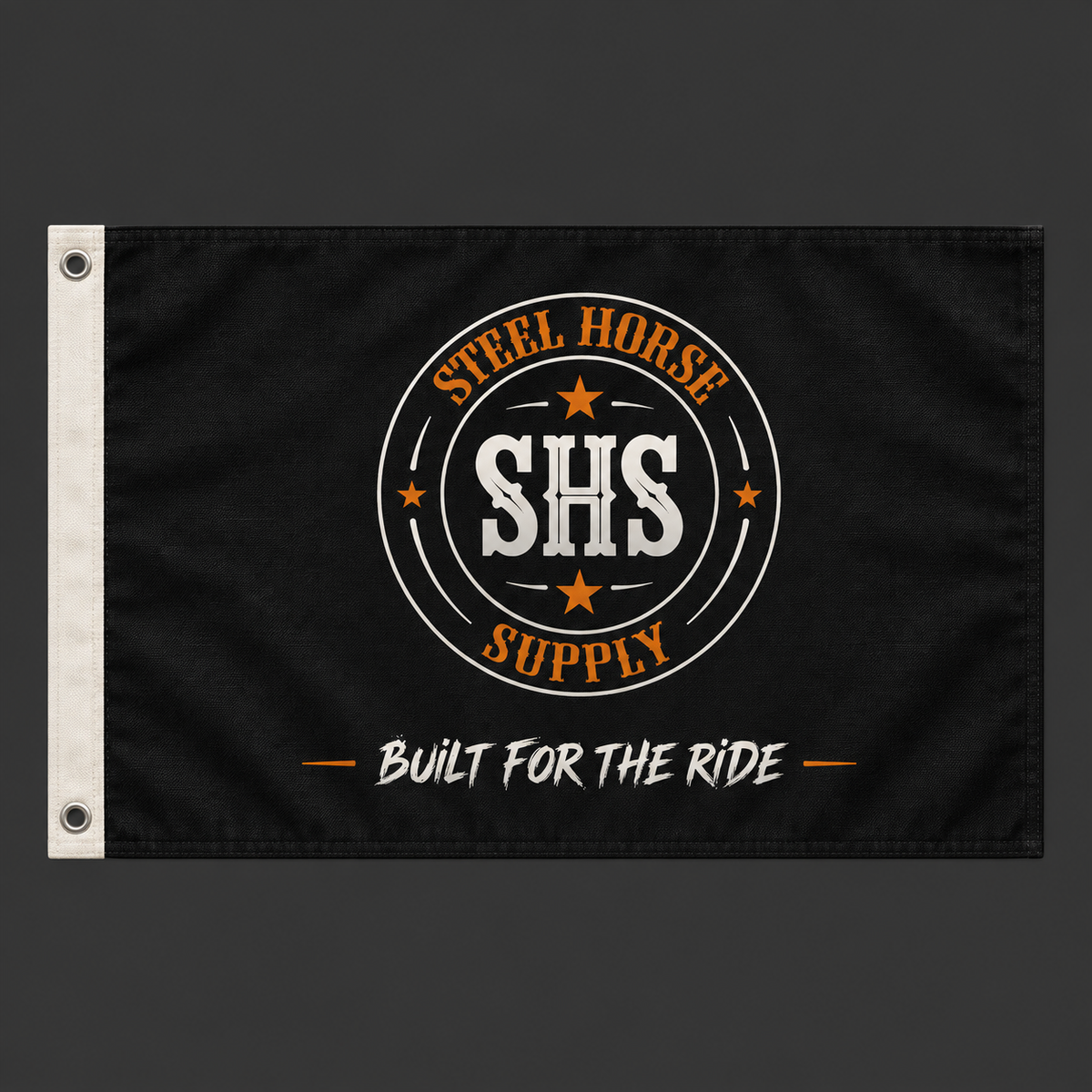 Canvas Garage Flag – Black
