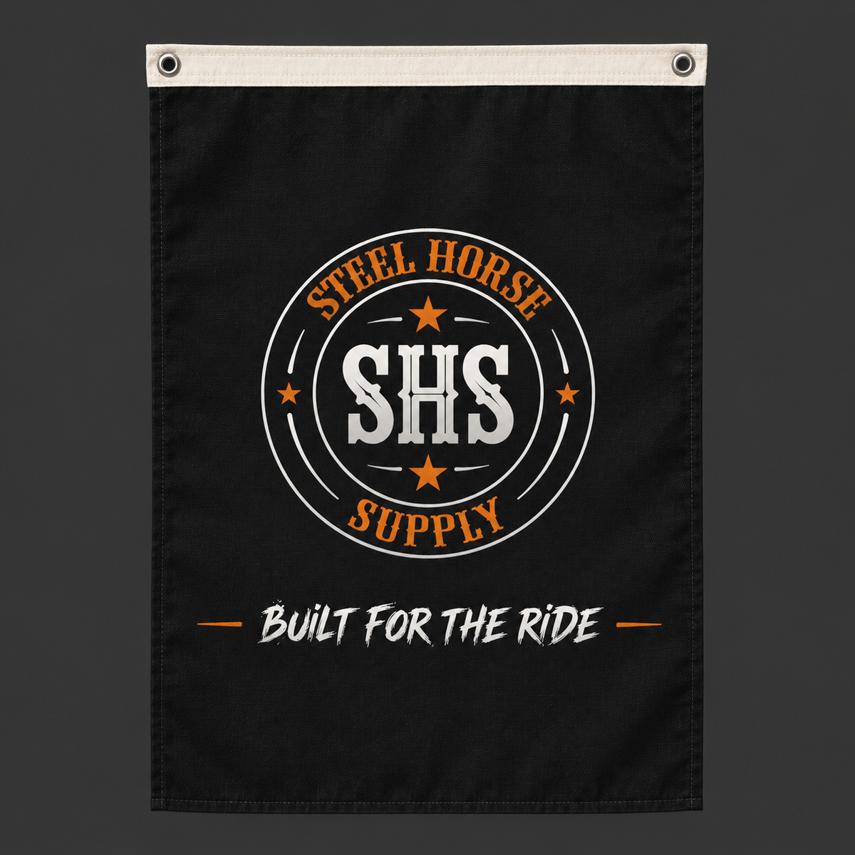 Canvas Garage Flag – Black