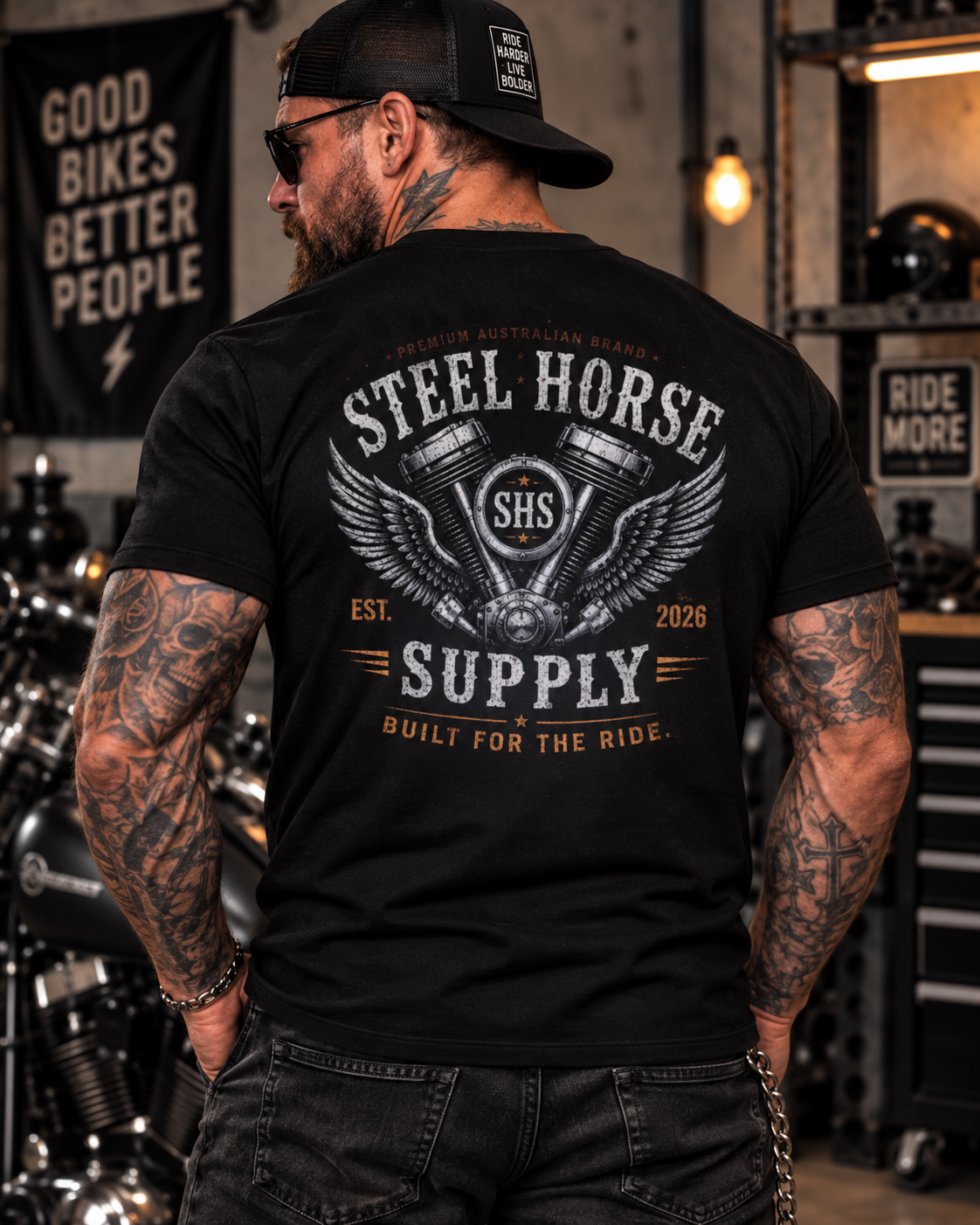 SHS Staple Tee – Black
