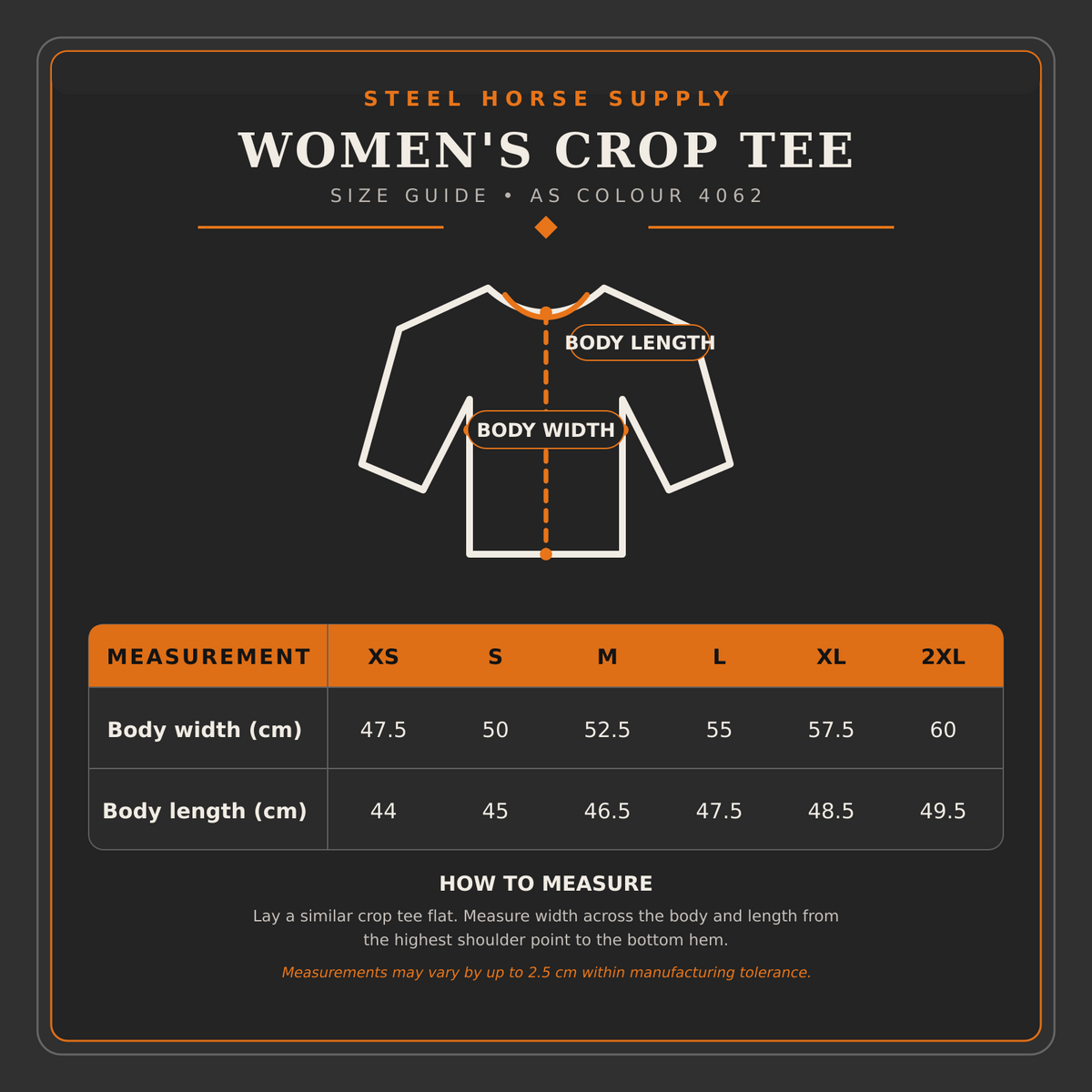 Women’s Crop Tee – Black